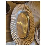 Vintage Metal Serving Trays and Platters including Continental Metal Hand Wrought 755 and Wilton Co. Tray