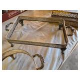 Silver Plated Decorative Serving Trays including Round and Rectangular Designs