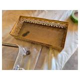 Silver Plated Decorative Serving Trays including Round and Rectangular Designs