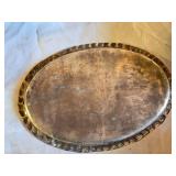 Silver and Metal Serving Dishes and Trays including Everlast Metal Bowl, Oval Tray, and Decorative Dish