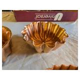 Copper Molds Set Including Heart and Fluted Designs