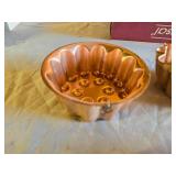 Copper Molds Set Including Heart and Fluted Designs