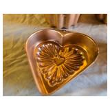 Copper Molds Set Including Heart and Fluted Designs