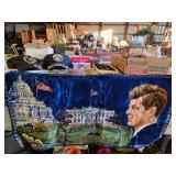 United States Military Memorabilia Collection including Hats, Flags, and DVD - Vintage Flag in Plastic