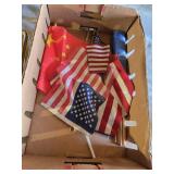United States Military Memorabilia Collection including Hats, Flags, and DVD - Vintage Flag in Plastic