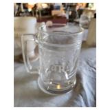 Glass Mugs and Cup Lot including Disneyland Jack Mug, Florida Mug, and Other Glassware