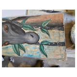 Lot of Art Pieces Including Paintings and Painted Plates