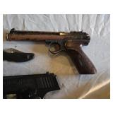 Daisy Powerline 201 Dual Ammo CO2 BB Gun, Crosman 22 Pistol, and CO2 Cylinder