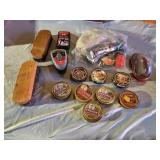 Kiwi and Esquire Shoe Polish Kit including Brushes, Polish, and Shine Sponge - Used