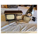 Panasonic TR-445T Transistor TV and Vector Sport TV Flashlight Lantern