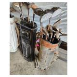 Vintage Golf Club Bags and Clubs