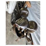 Vintage Golf Club Bags and Clubs