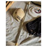 Mizuno Volleyball, Alpo Frisbee, Baton, and Mini Basketball Hoop Set, Air Pump with Broken Hose