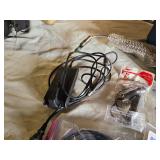 Assorted Electronics and Accessories including USB 2.0 Printer Cable, Mini FM Scanner Radio, and 8GB Flash Drive