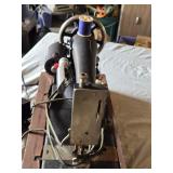 White Number 8 Sewing Machine with Foot Pedal and Case