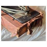 White Number 8 Sewing Machine with Foot Pedal and Case