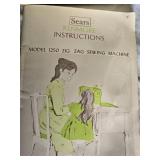Sears Kenmore Model 1250 Zig Zag Sewing Machine with Accessories