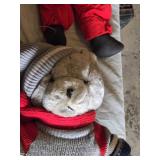 Santa Claus Decorations and Plush Bear Lot