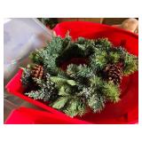 Holiday Wreaths in Storage Containers