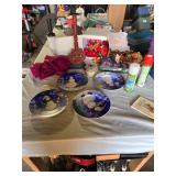 Snowman Christmas Plates and Holiday Decorations