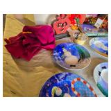 Snowman Christmas Plates and Holiday Decorations