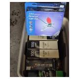 Holiday Lighting Decorations Many New in Box including C9 Style Lights, Faceted Mini Lights, and Accessories