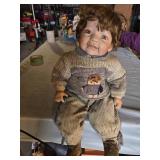 Duck House Heirloom Porcelain Doll - Needs Thorough Cleaning