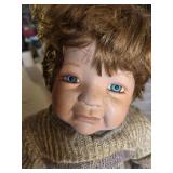 Duck House Heirloom Porcelain Doll - Needs Thorough Cleaning