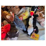 Lot of TY Beanie Babies Stuffed Animals
