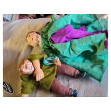 Lot of Toys and Action Figures Including Disney Characters and Plush Toys