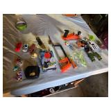 Mixed Toy including Beyblade Slingshock, Black & Decker Toy Hacksaw, and Hot Wheels Cars