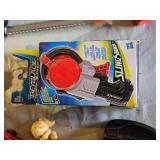 Mixed Toy including Beyblade Slingshock, Black & Decker Toy Hacksaw, and Hot Wheels Cars