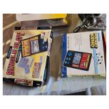 Lot of Electronic Handheld Games and Accessories including Radica Pocket Poker and Pocket Keno, LeapFrog LeapPad, and Psylone PS2 Controller