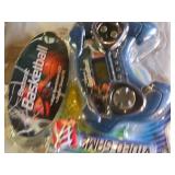 Lot of Electronic Handheld Games and Accessories including Radica Pocket Poker and Pocket Keno, LeapFrog LeapPad, and Psylone PS2 Controller