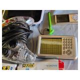 Lot of Electronic Handheld Games and Accessories including Radica Pocket Poker and Pocket Keno, LeapFrog LeapPad, and Psylone PS2 Controller