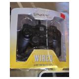 Lot of Electronic Handheld Games and Accessories including Radica Pocket Poker and Pocket Keno, LeapFrog LeapPad, and Psylone PS2 Controller