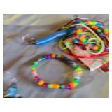 Bead Craft Set including Plastic Beads, String, and Accessories