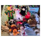 Lot of Plush Toys and Accessories including Stuffed Animals