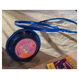 Lot of Puzzle and Toy Items including Skip-It, Bingo Bottle Stand, and Jigsaw Puzzles