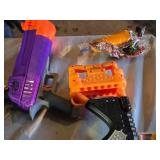 Denim Handbag with Rainbow Strap, Doll Outfit, and Assorted Toys