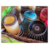 Assorted Candles and Holders, Lanterns, and Decorative Items