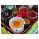 Assorted Candles and Holders, Lanterns, and Decorative Items