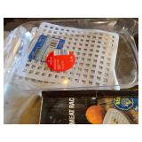 Nordic Ware Double Backsplash Griddle, Microwave Bacon/Meat Rack, and Crofton 11-Inch Grill Pan