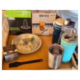 Kitchen and Homeware Lot including Living Solutions Chicken Roaster, Master Forge Chicken Roaster Set, and Various Utensils