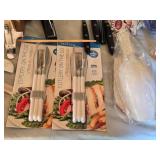 Kitchen and Homeware Lot including Living Solutions Chicken Roaster, Master Forge Chicken Roaster Set, and Various Utensils