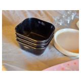 Assorted Dinnerware and Kitchen Items including Le Menu Plates, Glasses, and Accessories