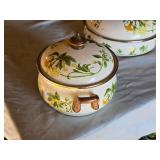 Cathrineholm Enamel Cookware Set with Floral Design