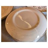 Vintage China Dinnerware Set with Floral Pattern and Serving Pieces