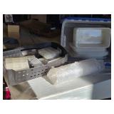 Plastic storage containers with lids and dividers