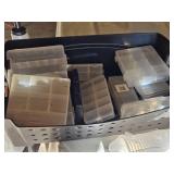 Plastic storage containers with lids and dividers